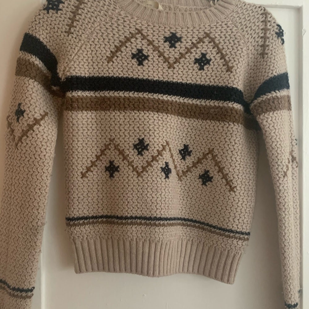 Cosy warm Zara shrunken crew sweater